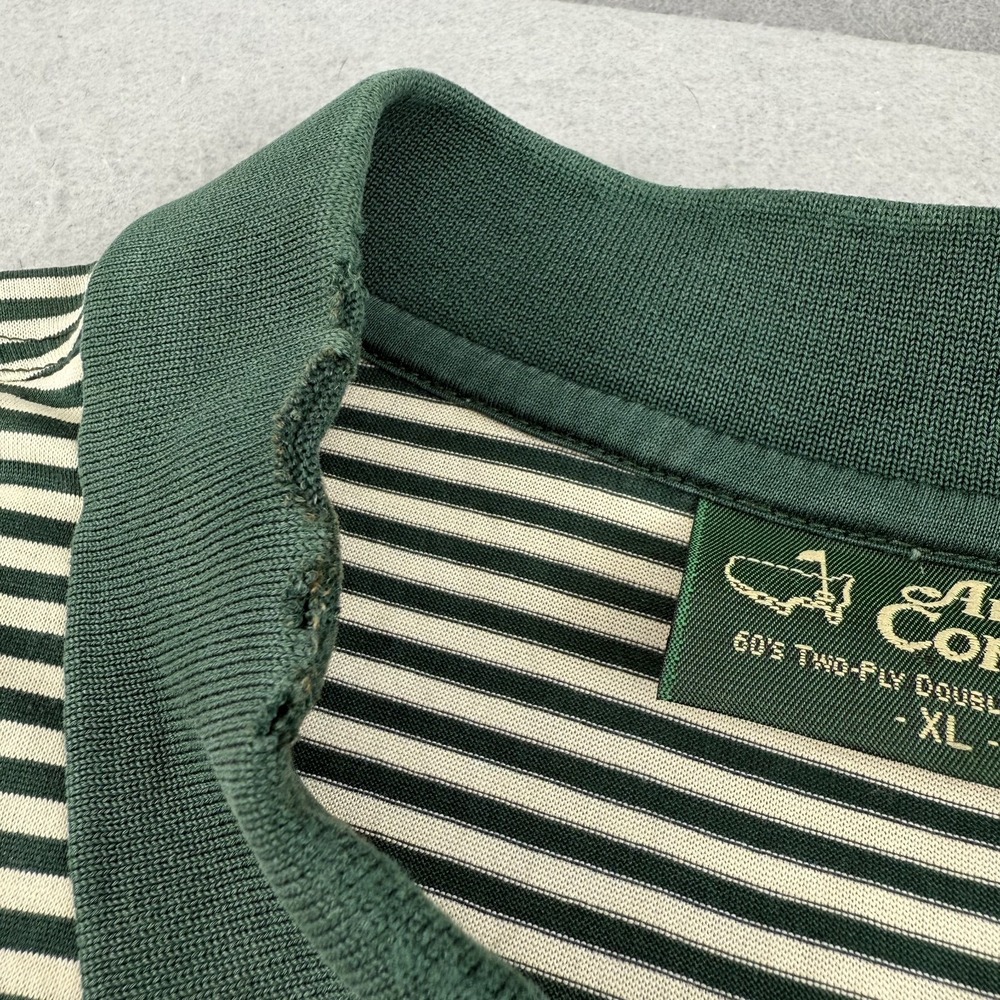 Vintage Masters Amen Corner Polo Shirt XL Green Stripe Bobby Jones Augusta Golf - Picture 8 of 13